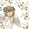 Gold leaf angel Christmas card (10 pack)