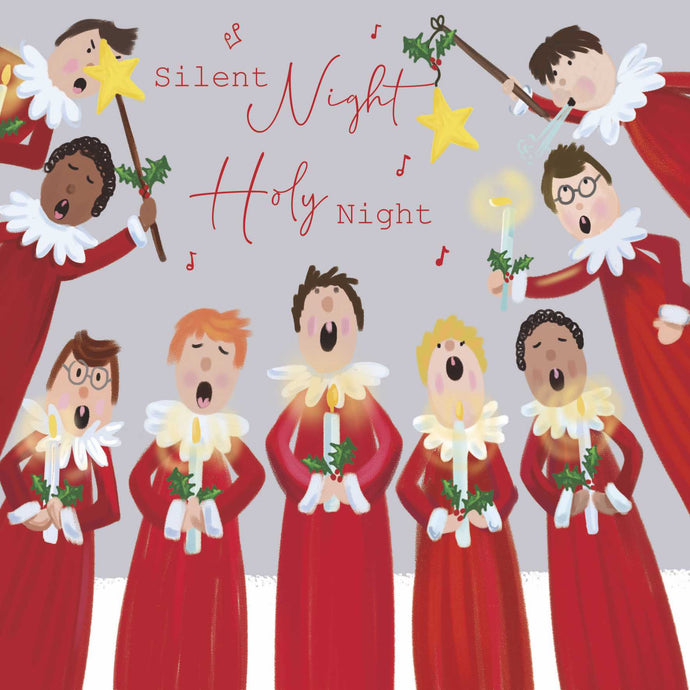 Holy night choir Christmas card (10 pack)
