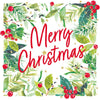 Merry Christmas floral Christmas card (10 pack)