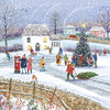 Dressing the village tree Christmas card (10 pack)