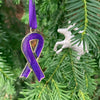 Purple ribbon decoration