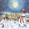 Snowman lane Christmas card (10 pack)